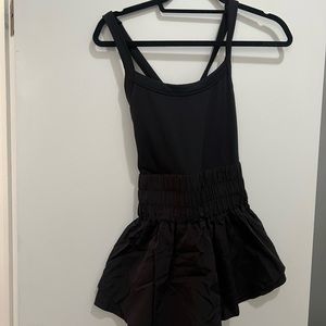 Free people romper skirt black small